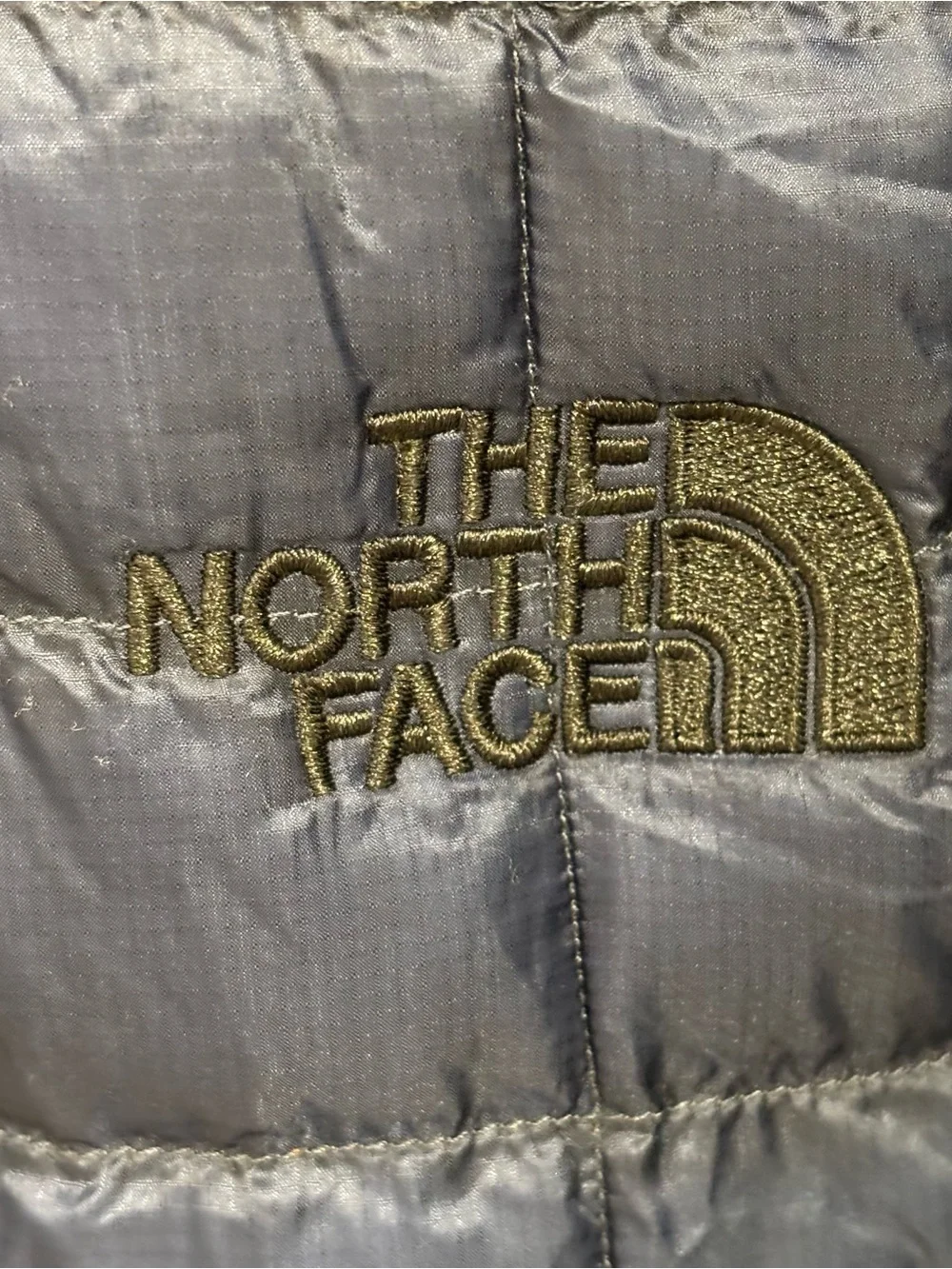 The North Face Thermoball Blue Black Embroidered Logo Full Zip Jacket Mens XL